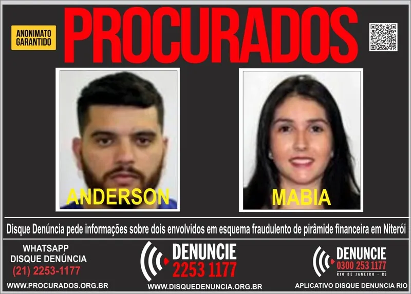 Anderson e Mabia estão entre os procurados