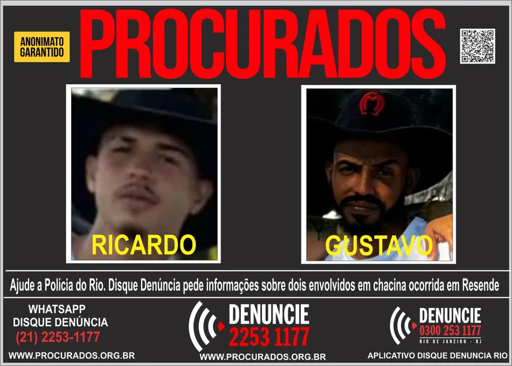 Ricardo e Gustavo são procurados