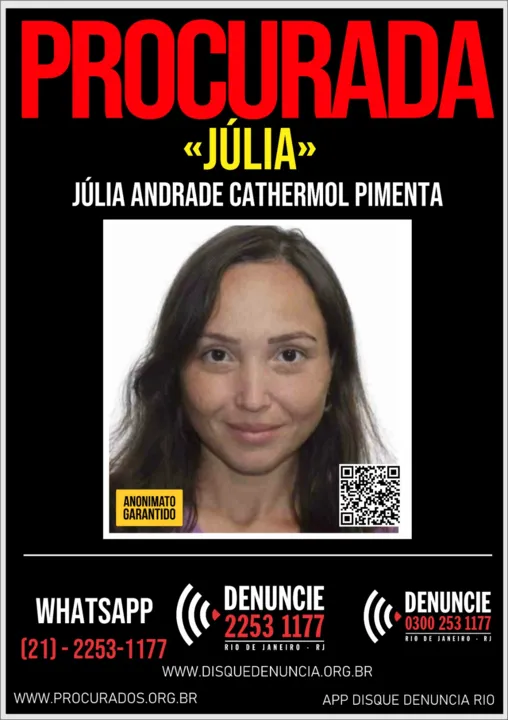 Júlia está sendo procurada