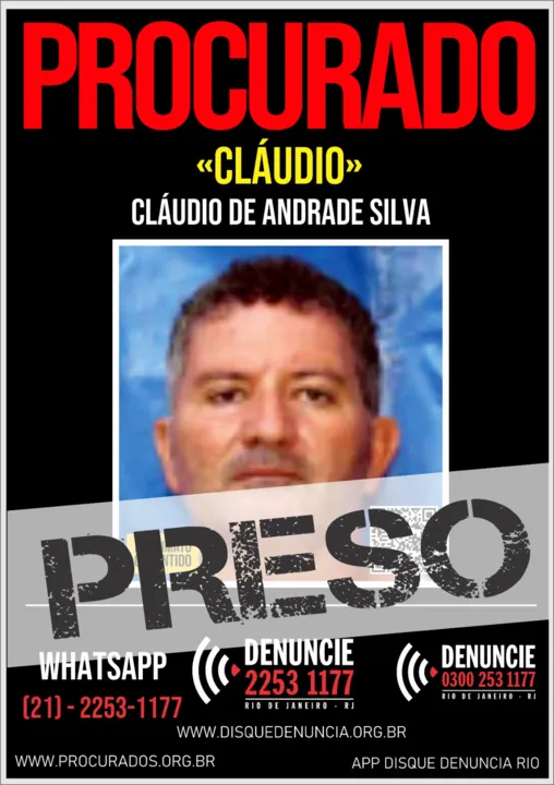 Foragido da Justiça, Cláudio de Andrade Silva, de 54 anos, é preso