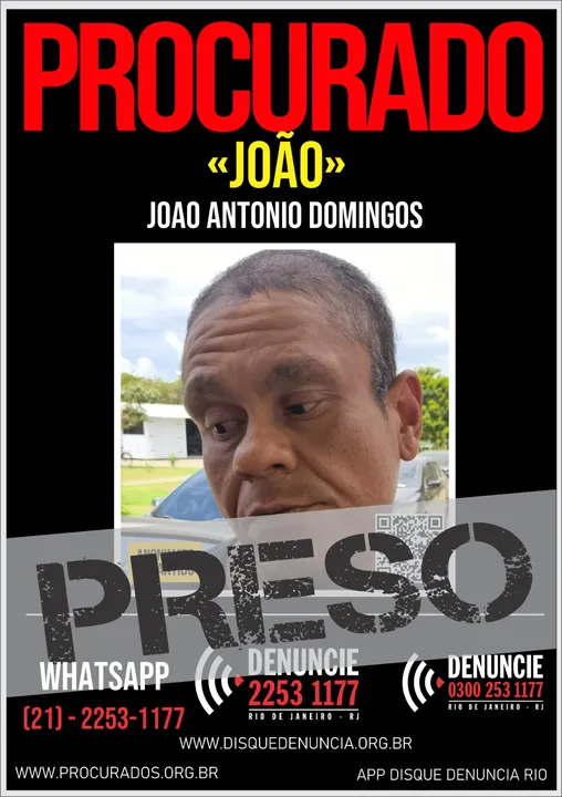 João Antônio foi preso em Cabo Frio, no Rio de Janeiro