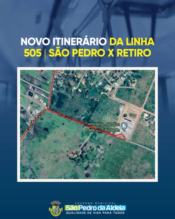 Novo itinerários da linha 505