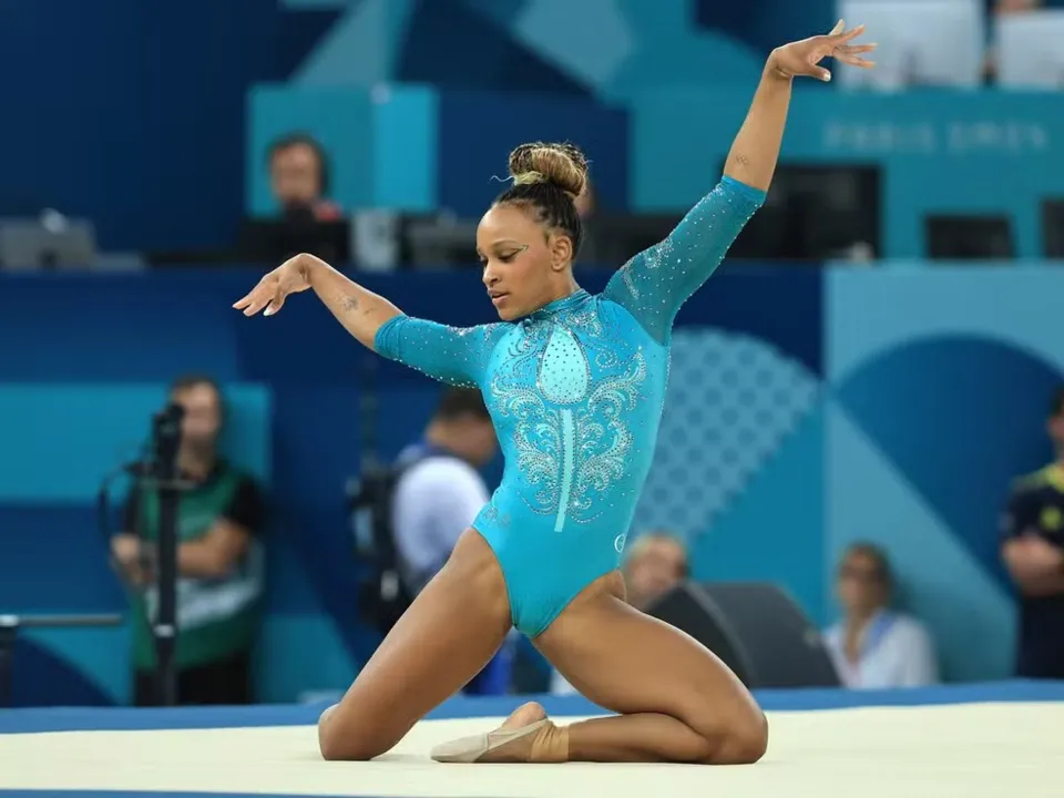 Rebeca Andrade é campeã do solo no Jogo Olímpicos de Paris 2024