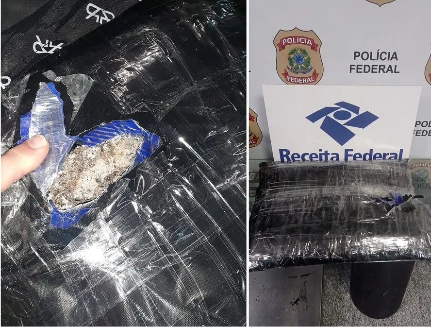 A droga foi apreendida na bagagem de espanhol vindo da Alemanha no Aeroporto do Galeão