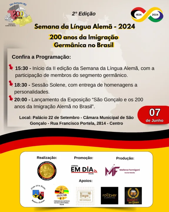 Evento acontece no dia 7 de junho