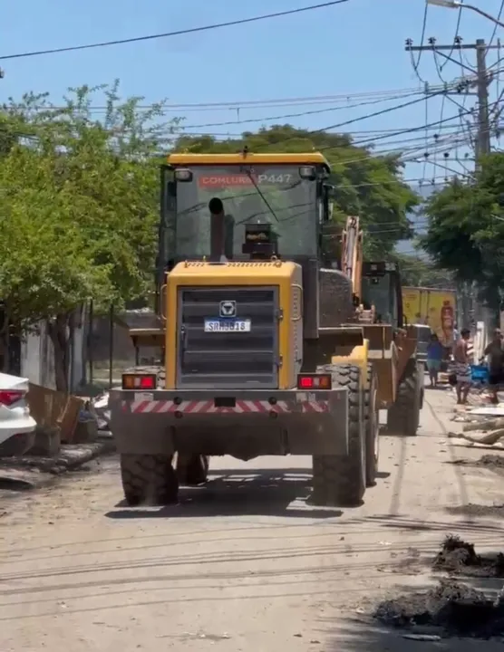 Secretaria participou da mobilização de máquinas para remoção dos detritos