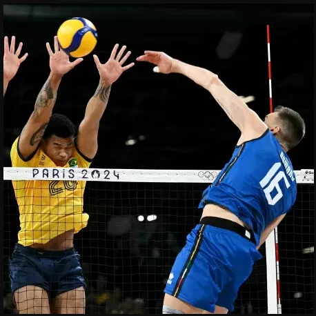 Brasil x Itália, no vôlei olímpico em Paris