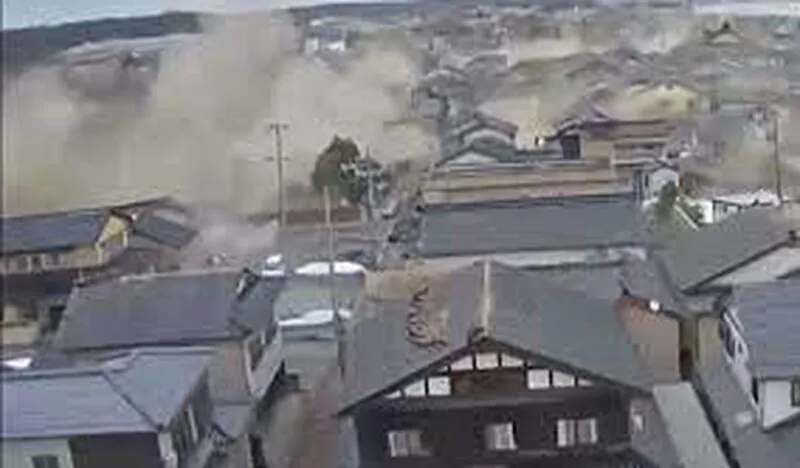 Tremores derrubaram edifícios, destruíram rodovias e geraram tsunamis na costa Oeste japonesa