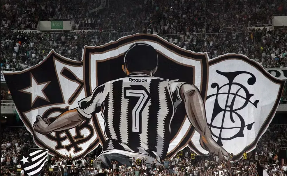 Torcida do Botafogo tem criado bonitos mosaicos para recepcionar o time nos grandes jogos no Nilton Santos