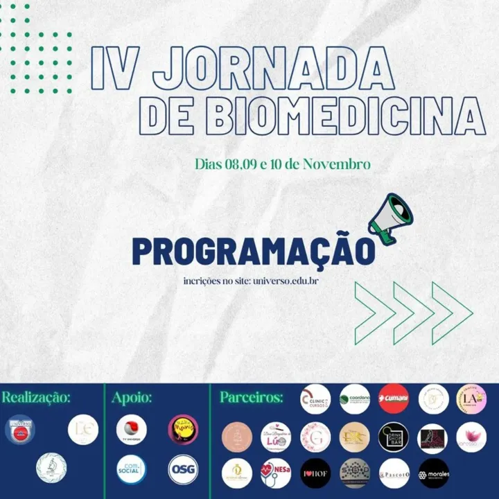 A Universidade Salgado de Oliveira, vai sediar, no Campus de Niterói, a IV Jornada de Biomedicina