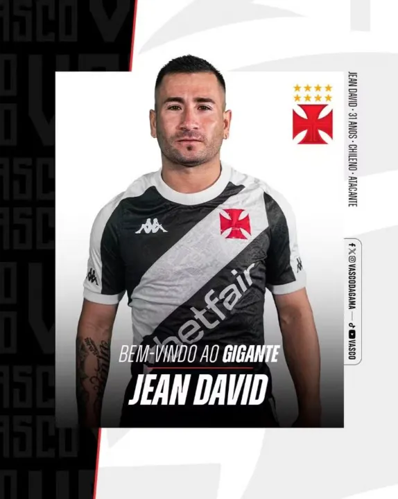 Jean David é anunciado como reforço do Vasco