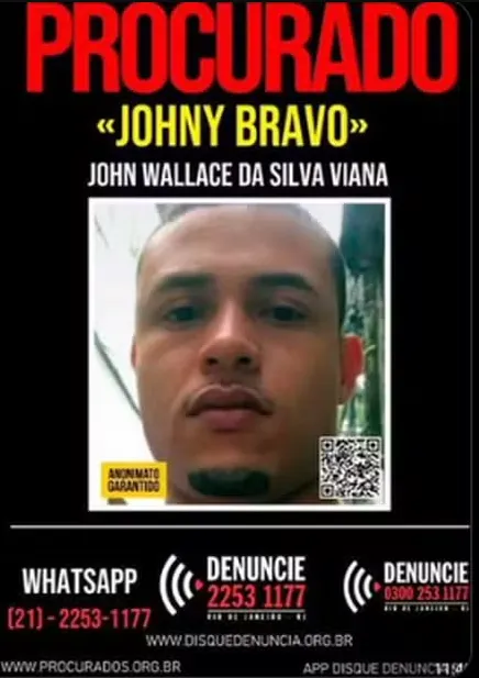 Disque Denúncia pede informações sobre Johny Bravo