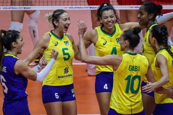 Seleção brasileira ganhou jogo contra a Sérvia com 3 sets a 0