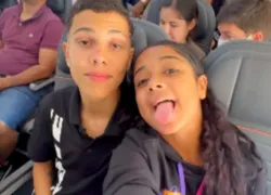 A influencer de 12 anos viajou em 'lua de mel' com Ruan de Farias