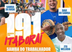 Em celebração do Dia do Trabalhador, a programação contará com o grupo ‘Samba do Nada’, Davi do Samba e o intérprete Ito Melodia