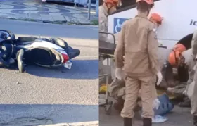 Acidente deixa motociclista ferido no Porto Velho; vídeo