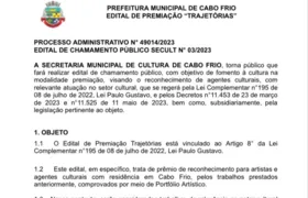 Após pressão de agentes culturais, Cabo Frio divulga edital referente à Lei Paulo Gustavo