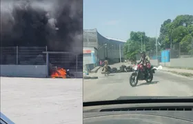 Após tiroteio, manifestação fecha entrada do Almerinda, em São Gonçalo; vídeo