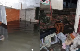 Chuva deixa família desabrigada em Santa Luzia, em São Gonçalo