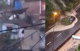 Chuva provoca deslizamentos e derruba casas em Niterói
