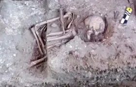 Construtores encontram ossos humanos com milhares de anos em obra