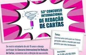 Correios abre inscrições para concurso internacional de cartas nesta quarta (21)