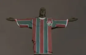 Cristo Redentor veste camisa do Fluminense após vitória