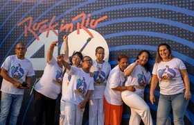 De Niterói pro Rock in Rio: Grupo de capoeira se apresenta no Espaço Pluralidade