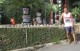 Decoração natalina de casa em Alcântara vira atração turística do bairro