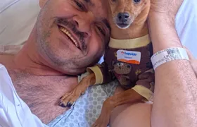 Gonçalense recebe visita de seu animal de estimação em unidade hospitalar; Vídeo