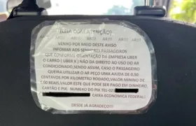 Governo proíbe cobrança de valor adicional por ar-condicionado em carros de aplicativo