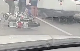 Motociclista tem braço esmagado por ônibus em São Gonçalo