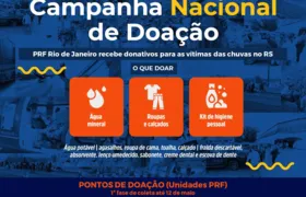 PRF arrecada doações para RS; São Gonçalo recebe donativos na BR-101