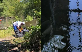 Pescadores recolhem 1,5 tonelada de lixo em rio de São Gonçalo