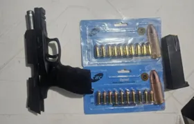 Polícia apreende pistola e munições em Rio das Ostras