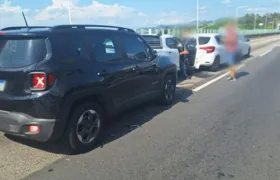 Ponte Rio-Niterói tem tarde intensa com dois acidentes praticamente simultâneos