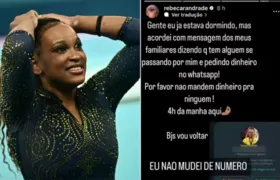 Rebeca Andrade revela tentativa de golpe com uso de sua imagem