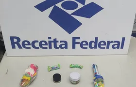 Receita Federal apreende drogas em doces e pincéis de maquiagem no Galeão