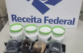 Receita Federal apreende mais de R$ 199 mil em haxixe em potes de hidratante no Aeroporto do Galeão/RJ