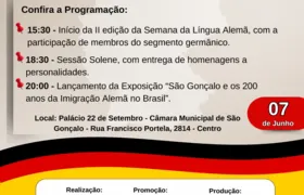 São Gonçalo celebra 200 anos de Imigração Alemã; Câmara recebe evento em comemoração