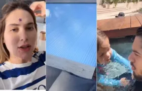 Virgínia Fonseca mostra proteção na piscina depois da filha quase se afogar