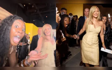 Rihanna segura a mão de Camilla de Lucas e reação da ex-BBB viraliza