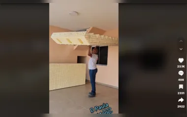 Vídeo que mostra instalação de escada de isopor viraliza no tiktok