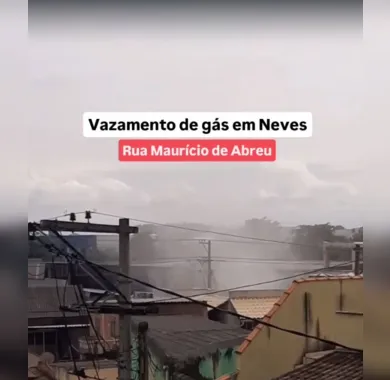 Vazamento de gás assusta moradores de Neves, em São Gonçalo