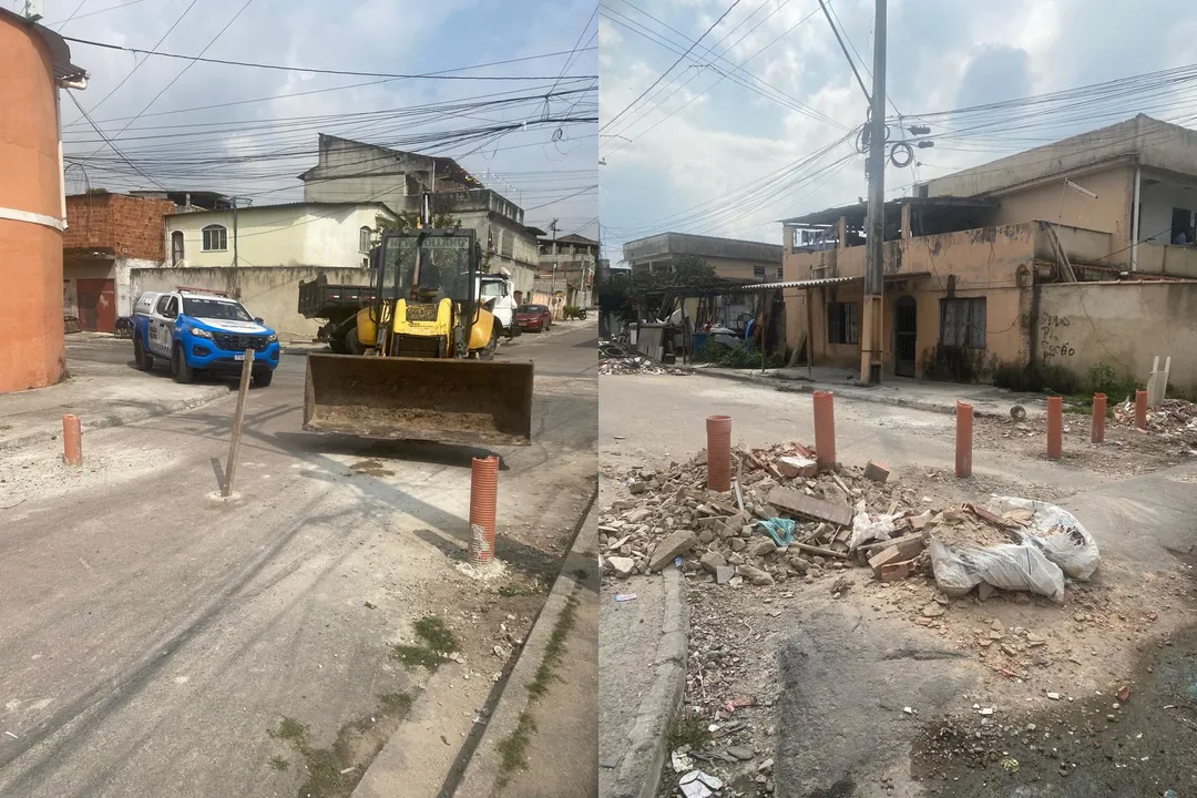 Seis ruas no bairro foram desobstruídas nesta quinta (14)