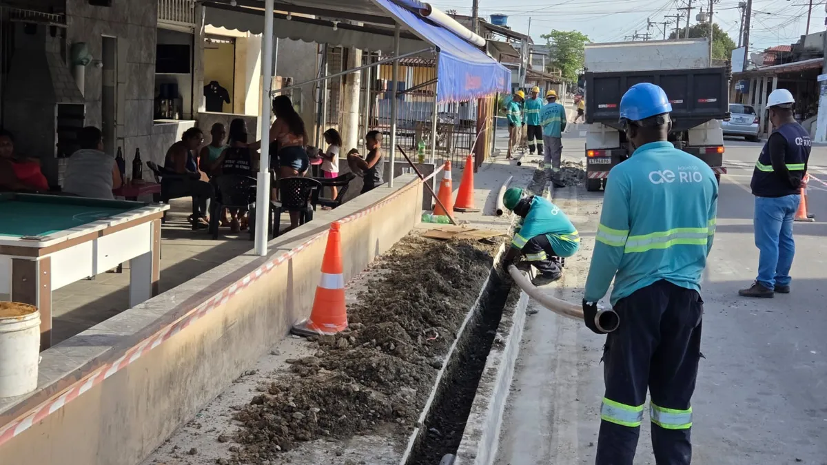 Águas do Rio iniciou a implantação de uma nova rede de distribuição de água nos bairros Esperança e Gebara