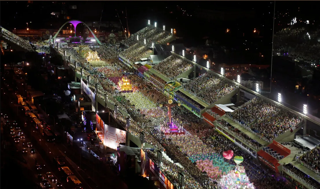 Desfile das Escolas de Samba na Marquês de Sapucaí