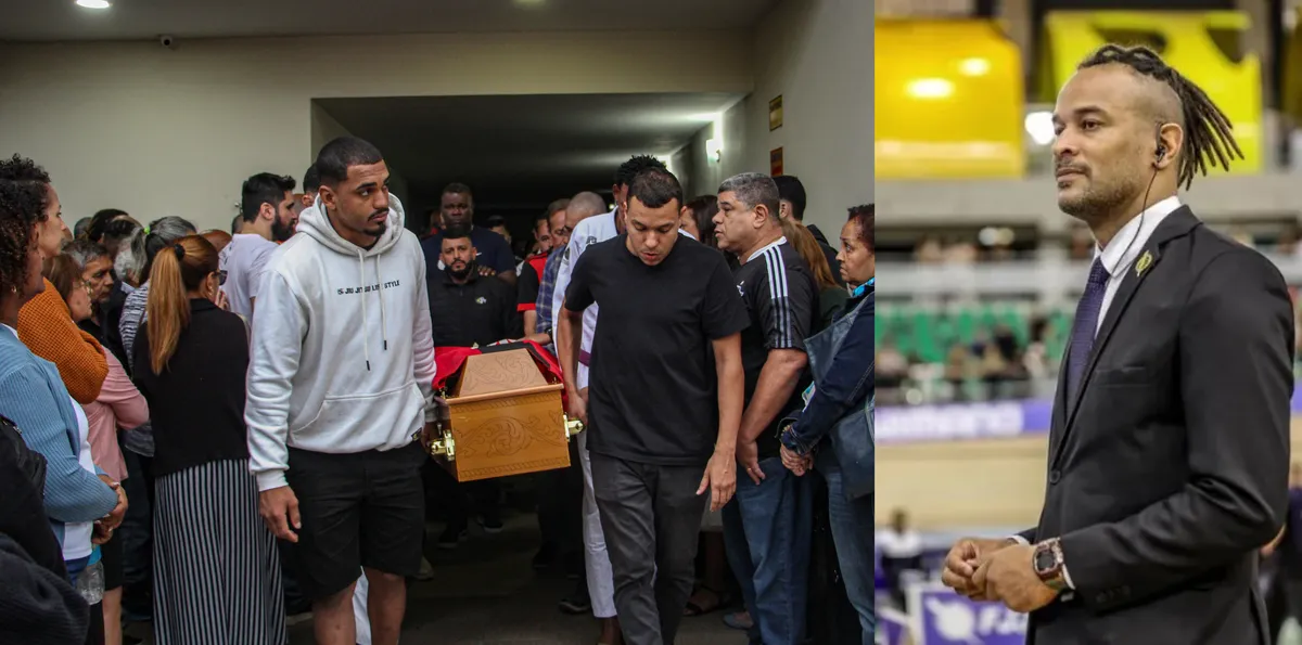 Familiares e amigos se despediram do atleta na Igreja de Nossa Senhora da Conceição, no Barreto