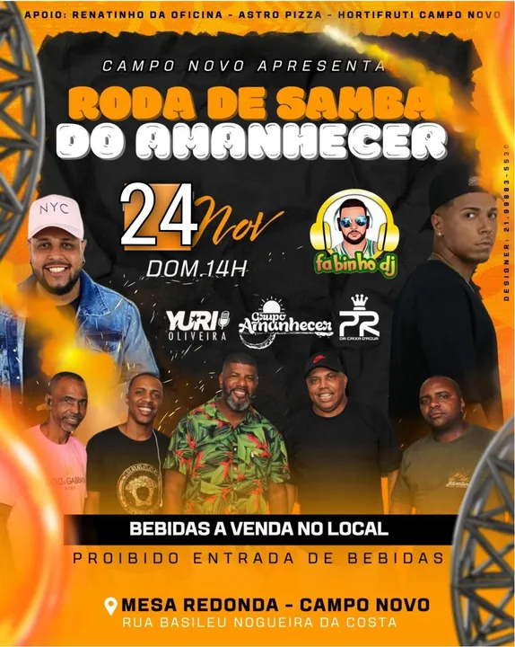 O Grupo Amanhecer se apresenta nesse domingo (24)