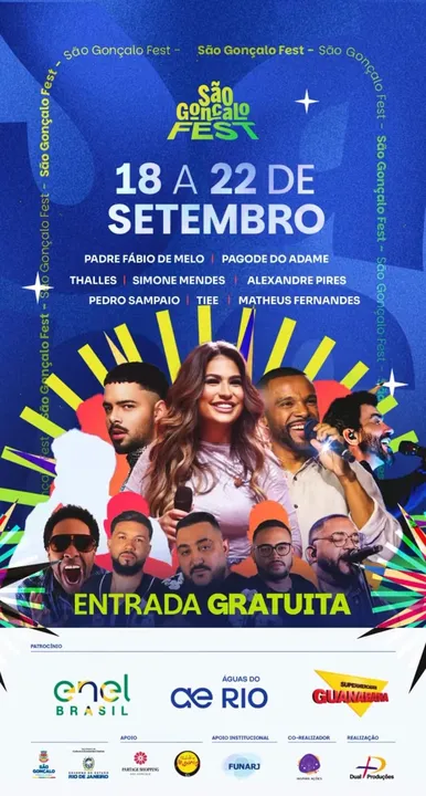 Atrações para a celebração dos 135 anos de São Gonçalo